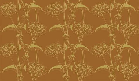 Floral pattern seamless background. Foliage and flower wallpaper design of na Stock-Illustration