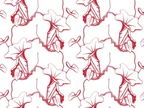 Floral pattern seamless background. Foliage and flower wallpaper design of .. イラスト素材