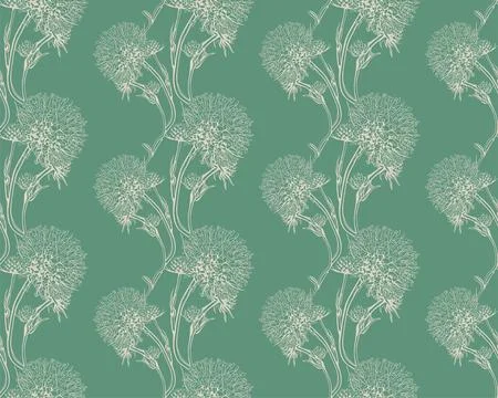 Floral pattern seamless background. Foliage and flower wallpaper design of na Ilustração Stock
