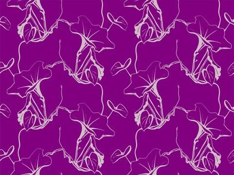 Floral pattern seamless background. Foliage and flower wallpaper design of na Stock Illustration