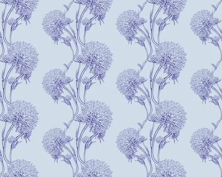 Floral pattern seamless background. Foliage and flower wallpaper design of na Stock Illustration