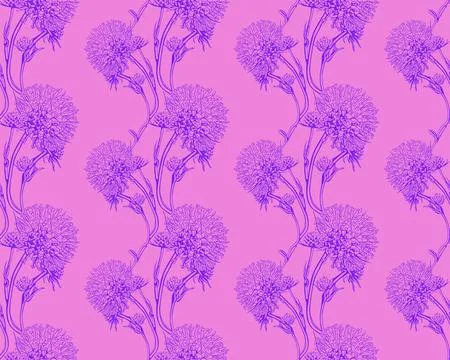 Floral pattern seamless background. Foliage and flower wallpaper design of .. Stock Illustration