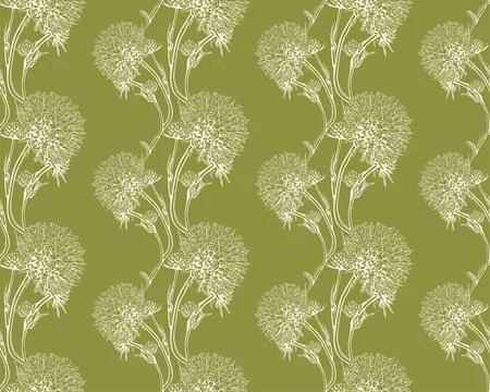 Floral pattern seamless background. Foliage and flower wallpaper design of na Stock Illustration