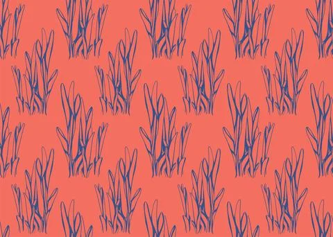 Floral pattern seamless background. Foliage and flower wallpaper design of na イラスト素材