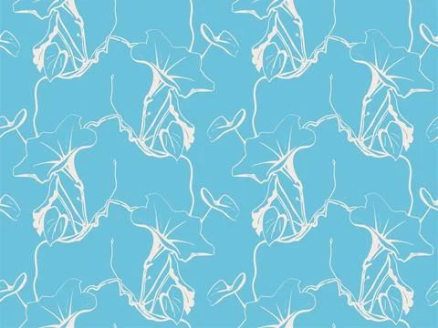 Floral pattern seamless background. Foliage and flower wallpaper design of .. Stock Illustration