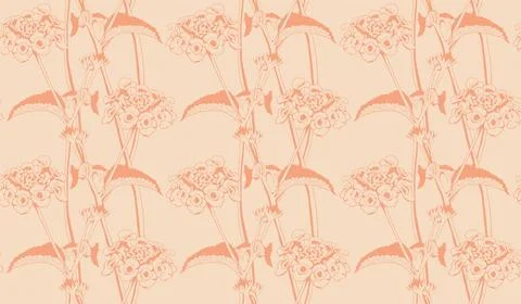 Floral pattern seamless background. Foliage and flower wallpaper design of na Stock-Illustration