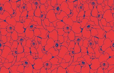 Floral pattern seamless background. Foliage and flower wallpaper design of na Illustrazione stock