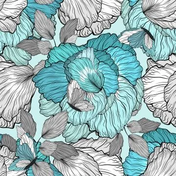Floral Pattern Seamless Background Stock Illustration