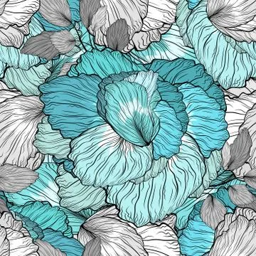 Floral Pattern Seamless Background Stock Illustration