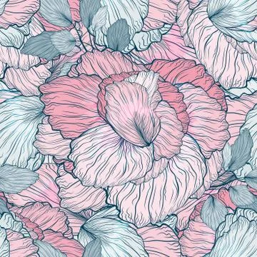 Floral Pattern Seamless Background Stock Illustration