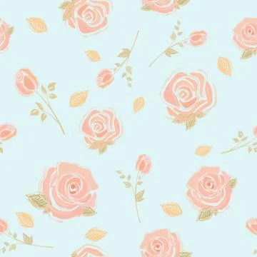 Floral pattern on seamless background Stock Illustration