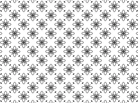 Floral pattern with seamless background Stock Illustration