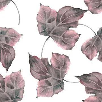 Floral pattern. Seamless background with leaves Stock Illustration