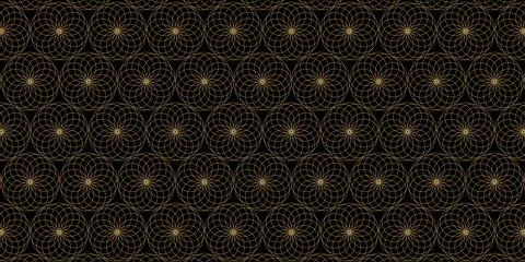 Floral pattern seamless with geometric design Stock Illustration