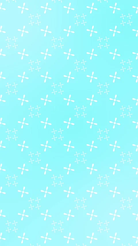 Floral pattern seamless loop animation.Blue background with white stars Stock Footage 332122477