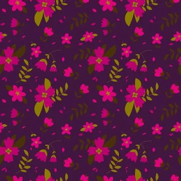 Floral pattern in seamless style. Stock Illustration