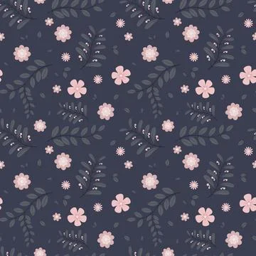 Floral pattern in seamless style. Stock Illustration
