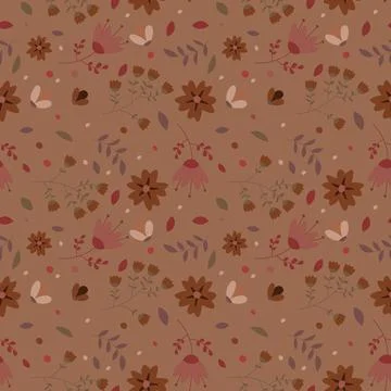 Floral pattern in seamless style. 스톡 일러스트