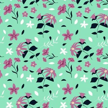 Floral pattern in seamless style. Stock Illustration