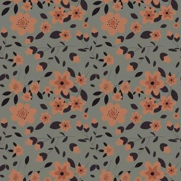 Floral pattern in seamless style. 스톡 일러스트