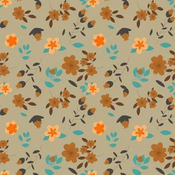 Floral pattern in seamless style. 스톡 일러스트