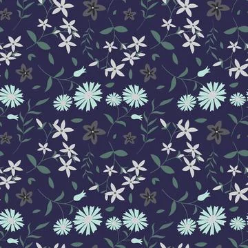 Floral pattern in seamless style. 스톡 일러스트
