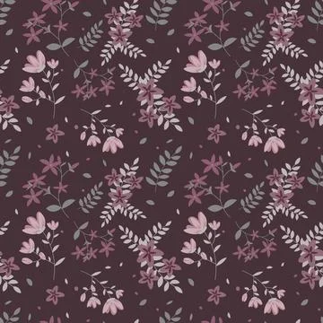 Floral pattern in seamless style. Stock Illustration