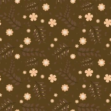 Floral pattern in seamless style. Stock Illustration