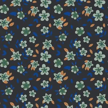 Floral pattern in seamless style. Stock Illustration