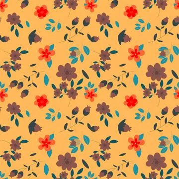 Floral pattern in seamless style. 스톡 일러스트