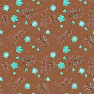 Floral pattern in seamless style. Stock Illustration