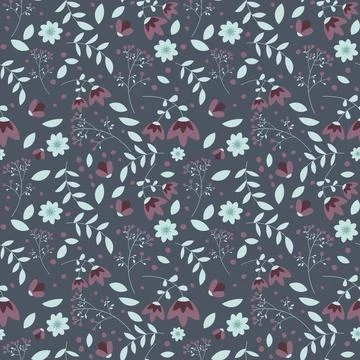 Floral pattern in seamless style. Stock Illustration