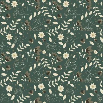 Floral pattern in seamless style. Stock Illustration