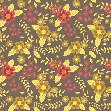Floral pattern in seamless style. 스톡 일러스트