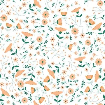 Floral pattern in seamless style. Stock Illustration