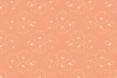 Floral pattern seamless vector background. Foliage and flower wallpaper des.. Stock-Illustration