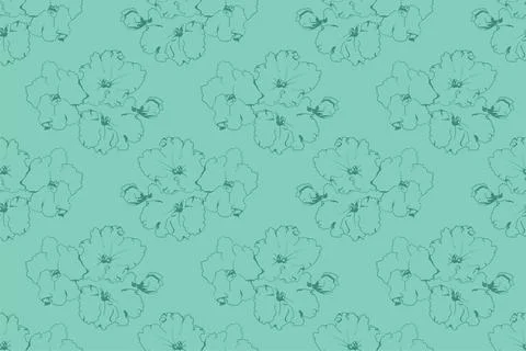 Floral pattern seamless vector background. Foliage and flower wallpaper des.. Illustrazione stock