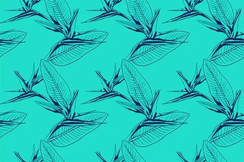 Floral pattern seamless vector background. Foliage and flower wallpaper des.. Stock Illustration