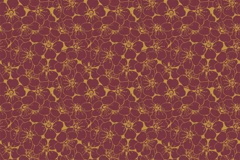 Floral pattern seamless vector background. Foliage and flower wallpaper des.. 스톡 일러스트
