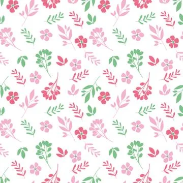 Floral pattern in the small flower.Seamless vector texture Stock Illustration