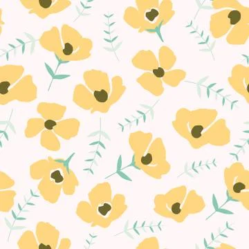 Floral pattern in the small flower.Seamless vector texture Stock Illustration