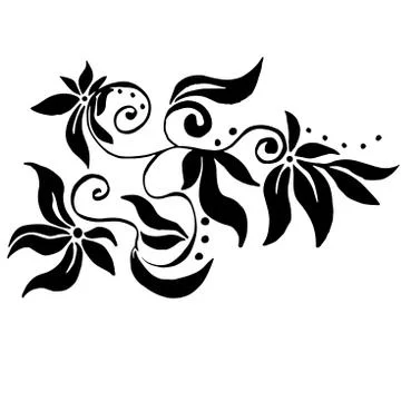 Floral pattern with swirls Stock Illustration