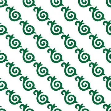 Floral pattern Tatar Native Ornamental border with tulips. Culture of the Tat Stock Illustration