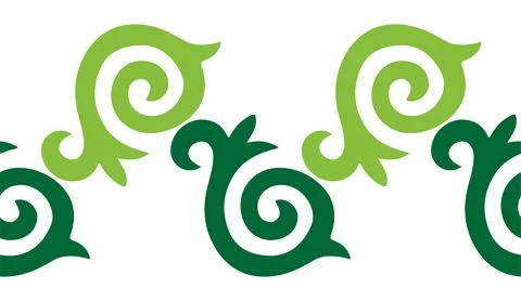 Floral pattern Tatar Native Ornamental border with tulips. Culture of the Tat Stock Illustration