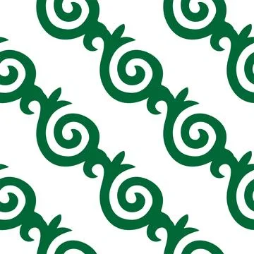 Floral pattern Tatar Native Ornamental border with tulips. Culture of the Tat Stock Illustration