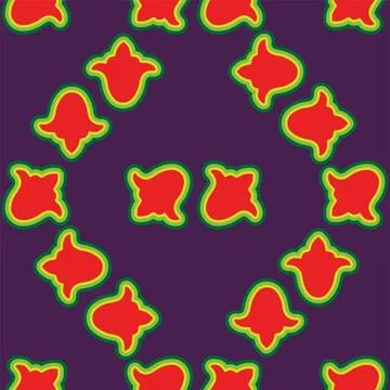 Floral pattern Tatar Native Ornamental border with tulips. Culture of the Tat イラスト素材