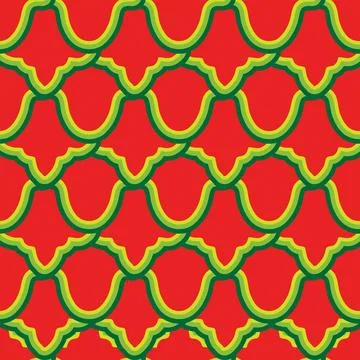 Floral pattern Tatar Native Ornamental border with tulips. Culture of the T.. Stock Illustration