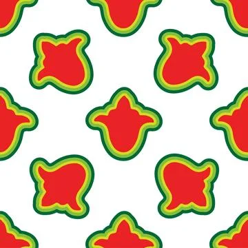 Floral pattern Tatar Native Ornamental border with tulips. Culture of the T.. Illustrazione stock