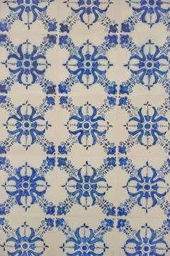 Floral pattern on tiles Stock Photos