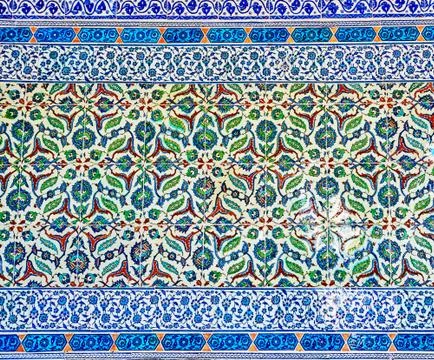 Floral pattern on tiles Stock Photos